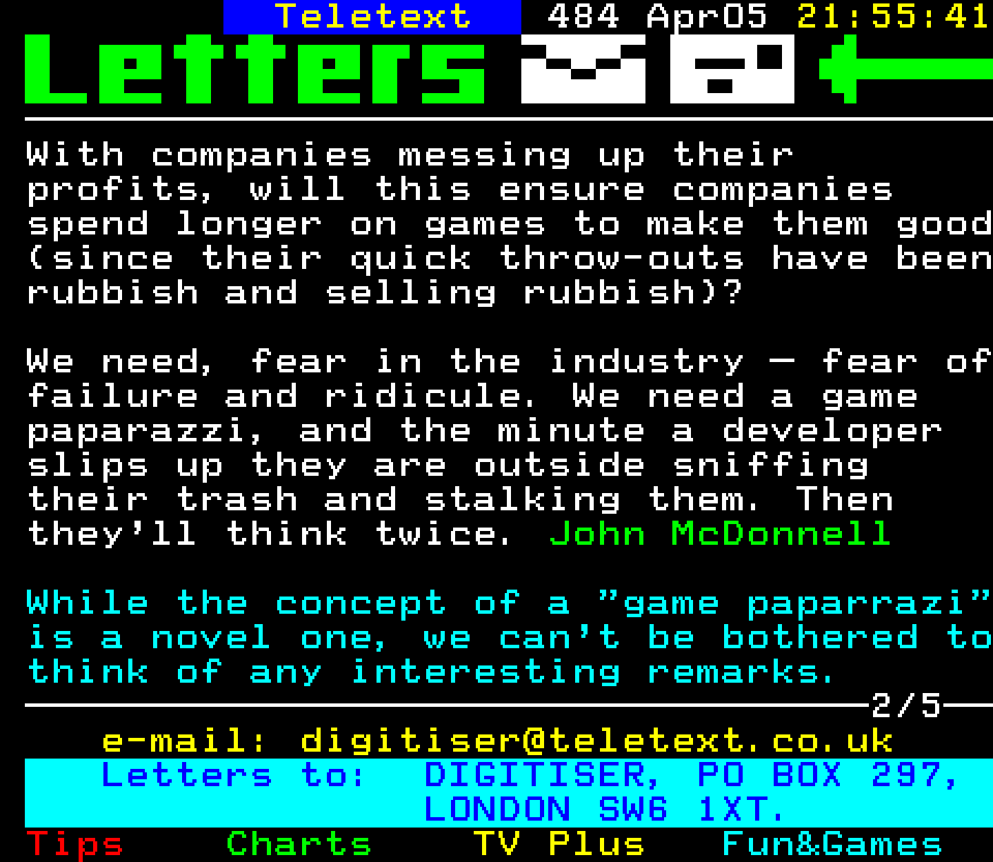 Digitiser, Teletext - 2001