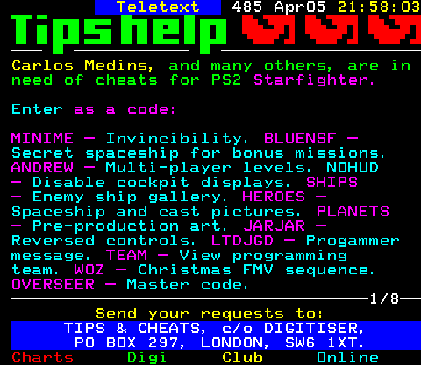 Digitiser, Teletext - 2001