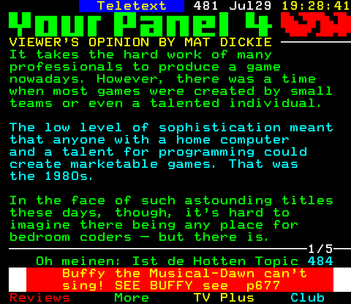 Digitiser, Teletext - 2001