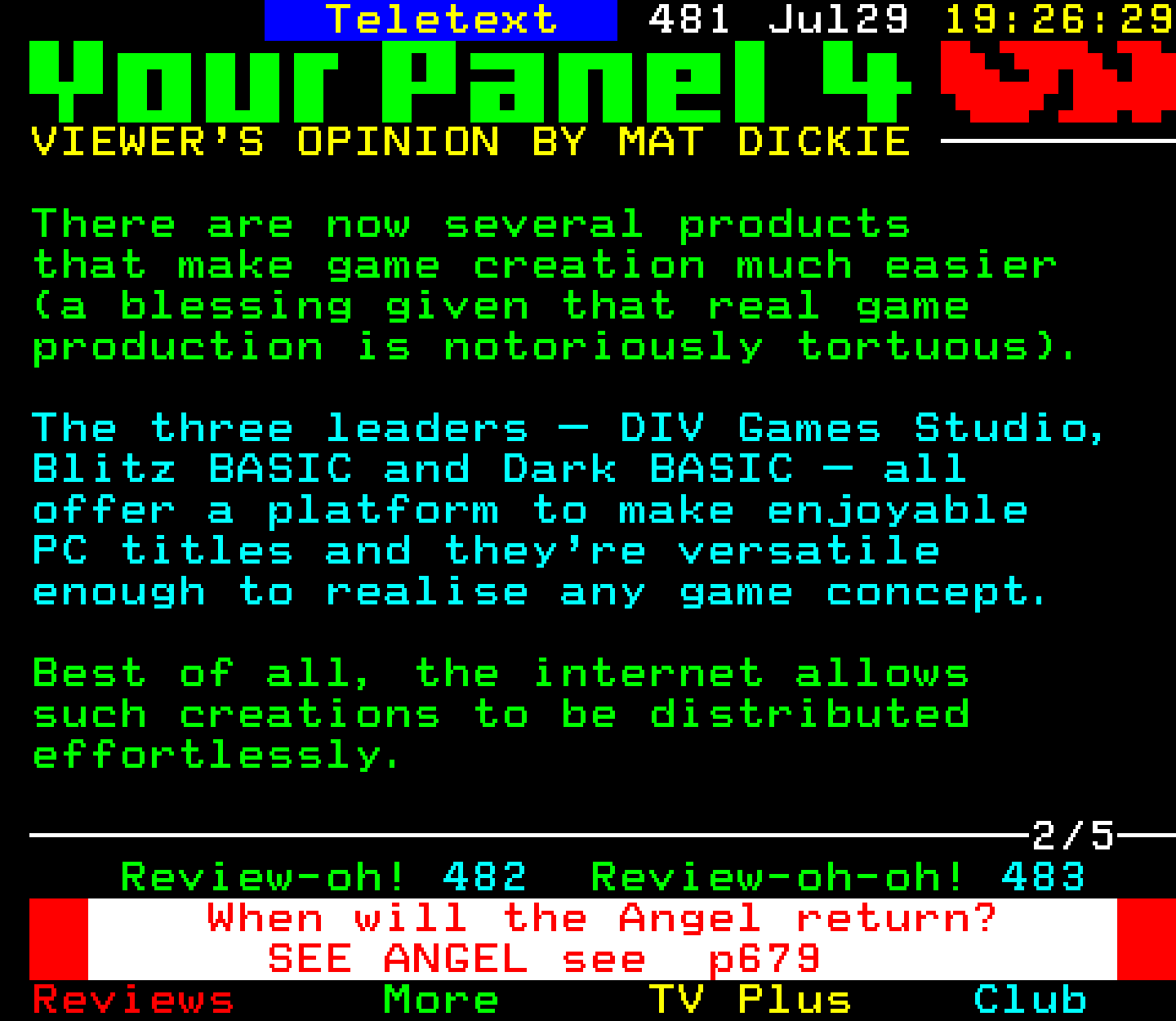 Digitiser, Teletext - 2001