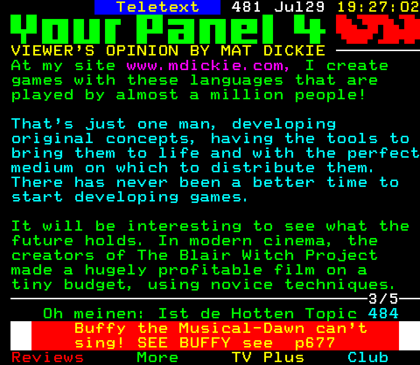 Digitiser, Teletext - 2001