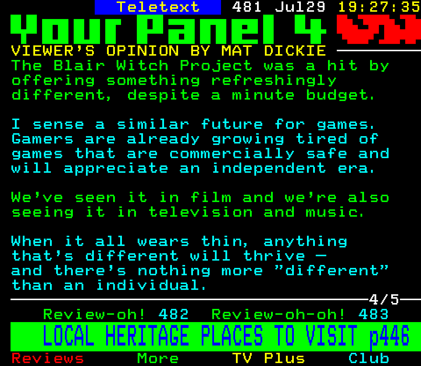 Digitiser, Teletext - 2001