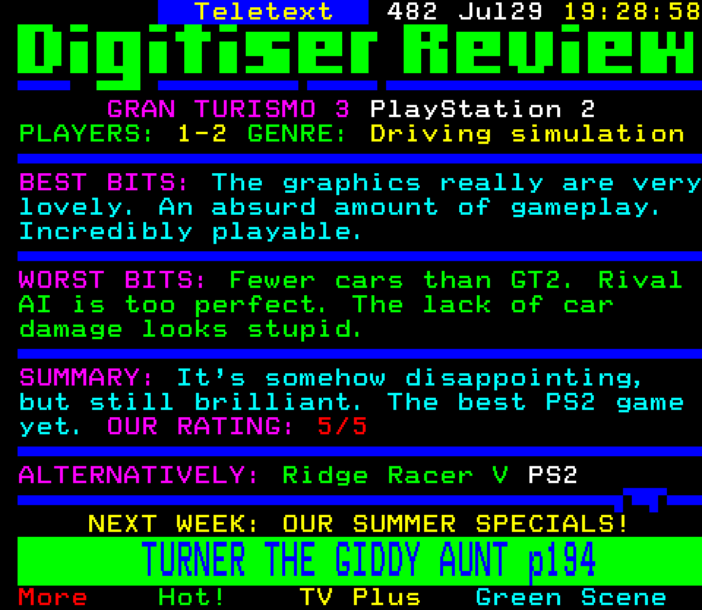 Digitiser, Teletext - 2001
