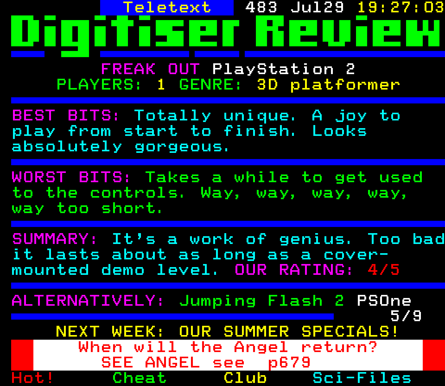 Digitiser, Teletext - 2001