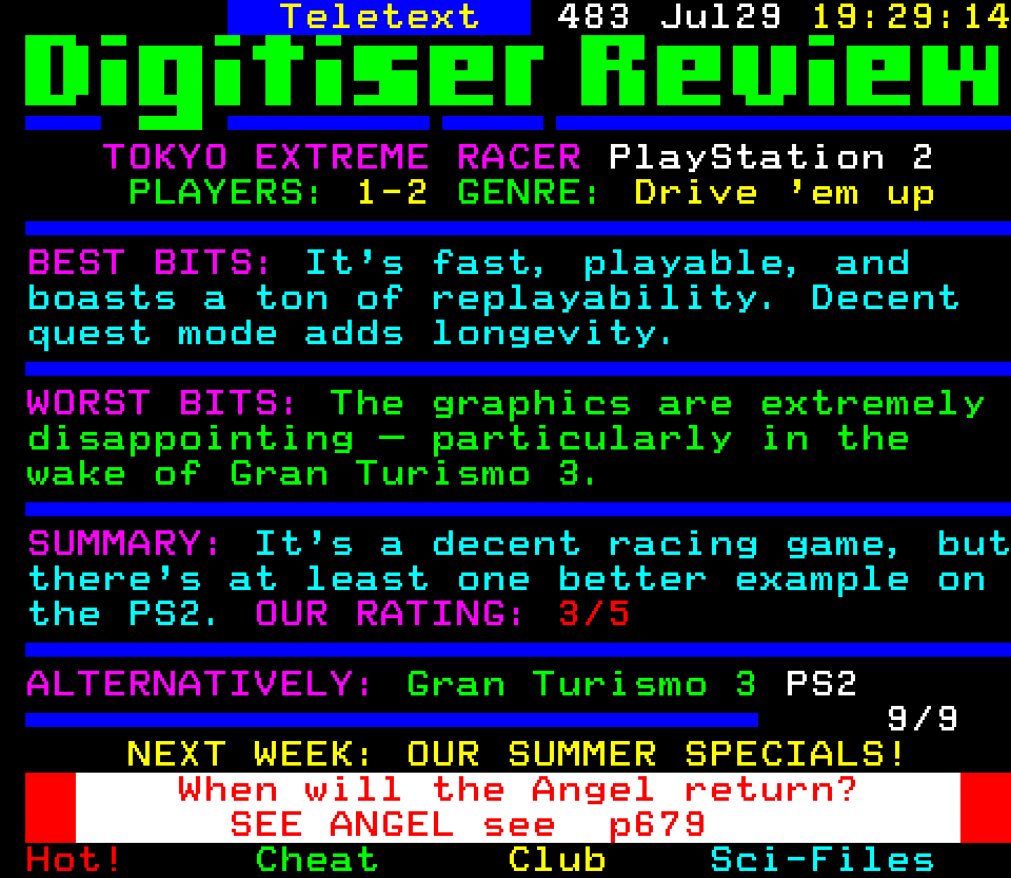 Digitiser, Teletext - 2001