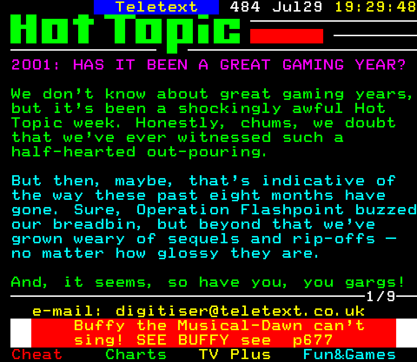 Digitiser, Teletext - 2001