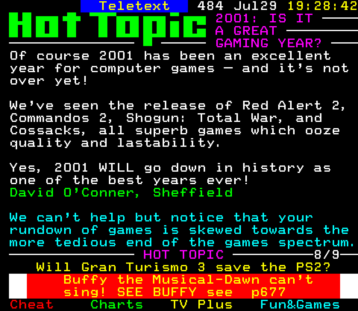Digitiser, Teletext - 2001