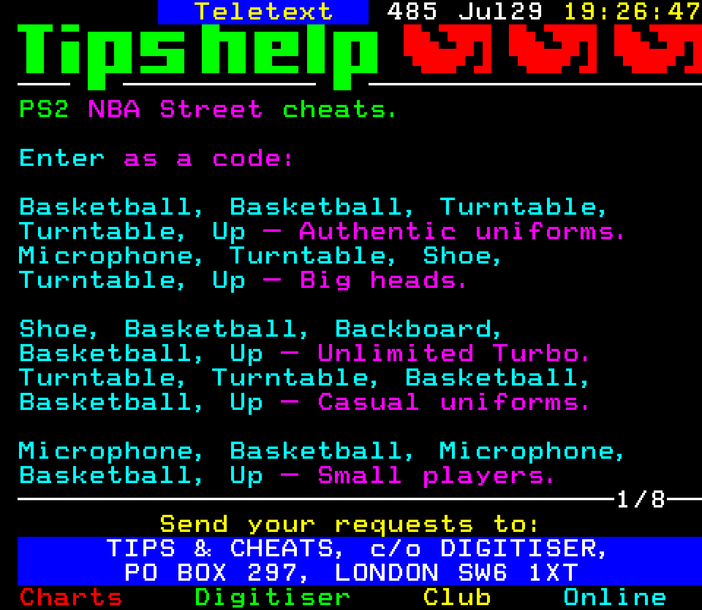 Digitiser, Teletext - 2001