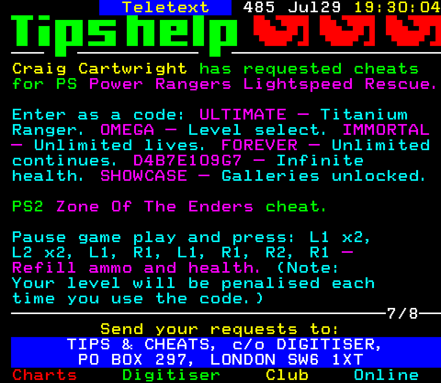 Digitiser, Teletext - 2001