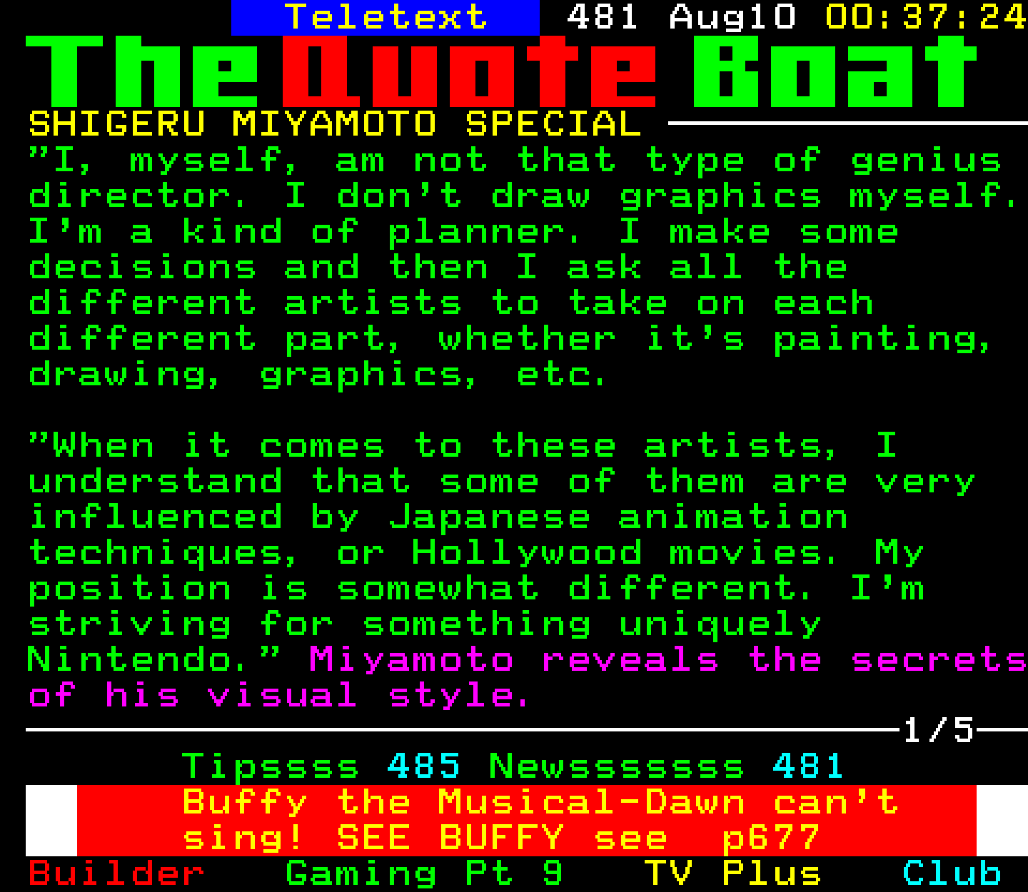Digitiser, Teletext - 2001