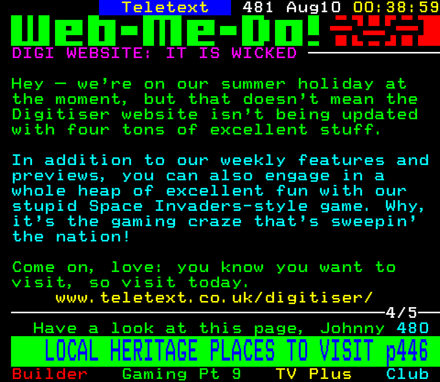 Digitiser, Teletext - 2001