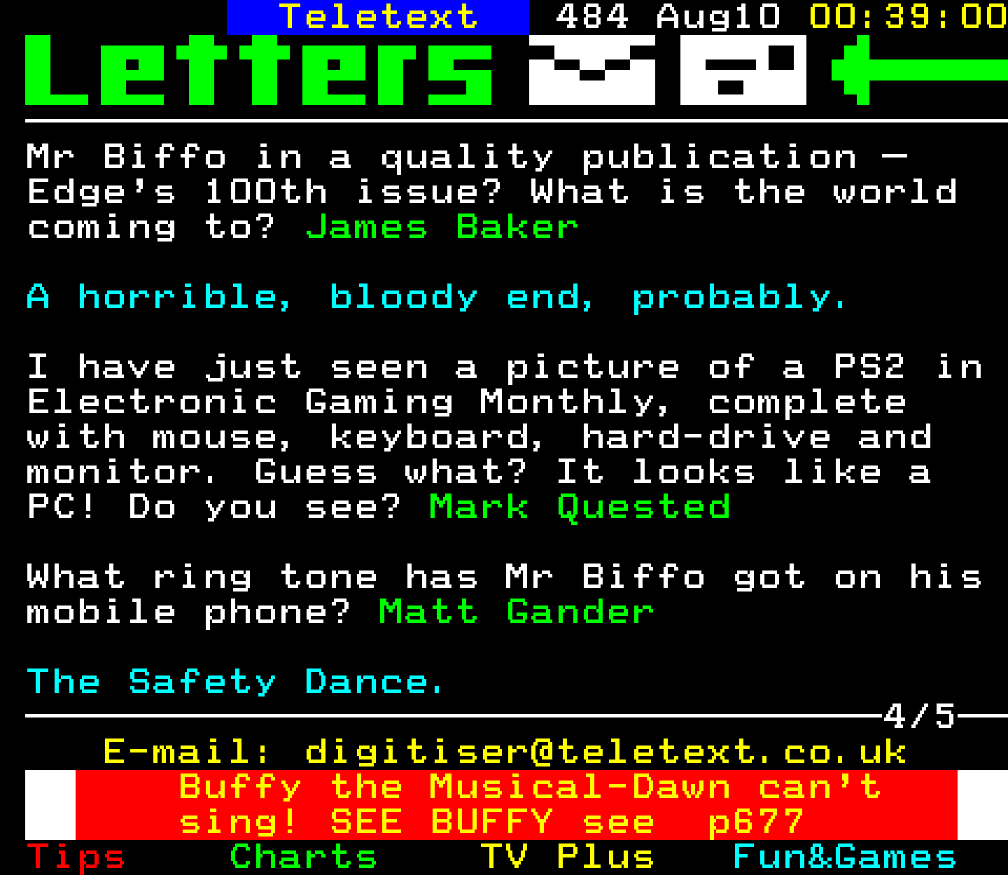 Digitiser, Teletext - 2001