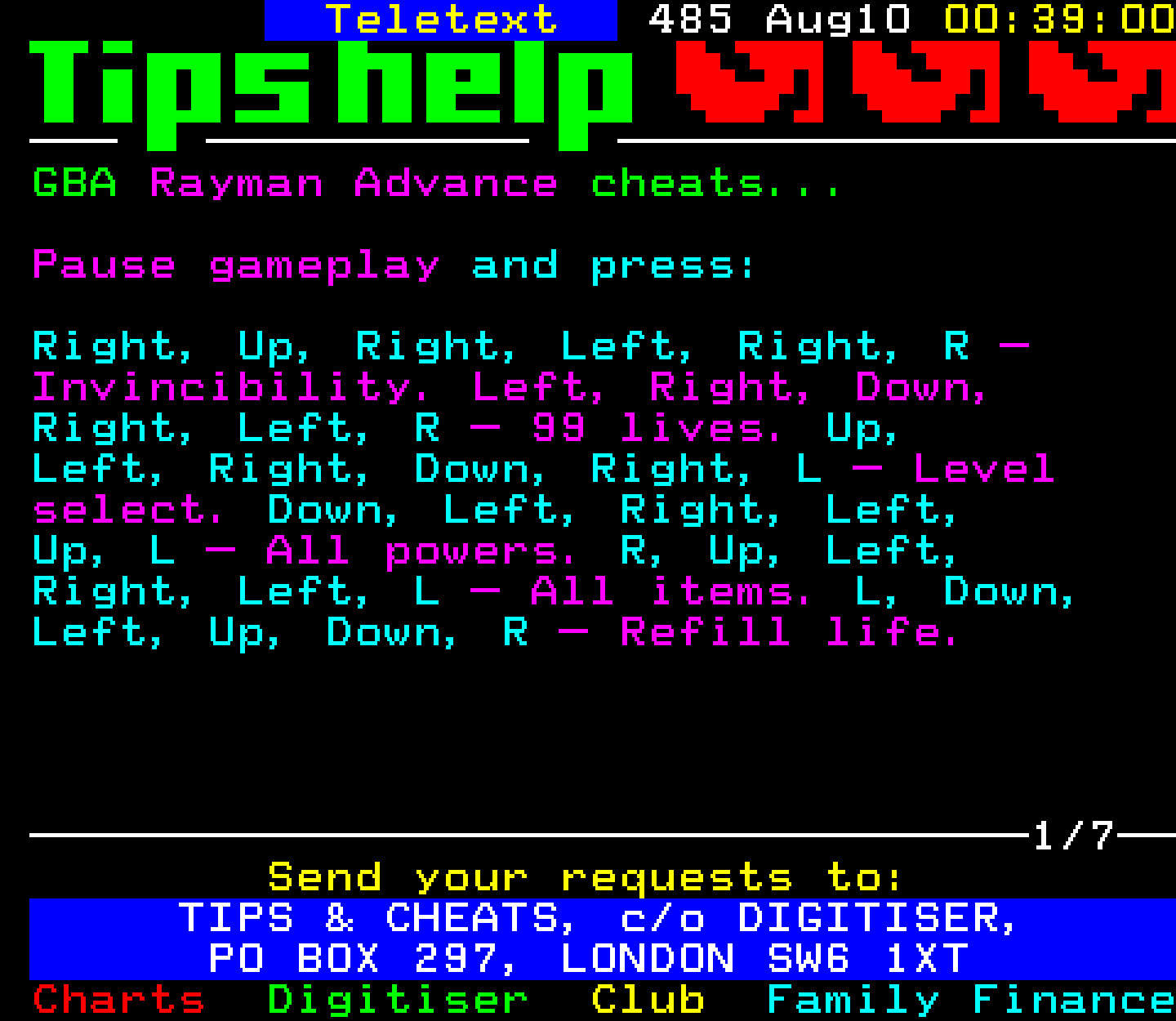 Digitiser, Teletext - 2001