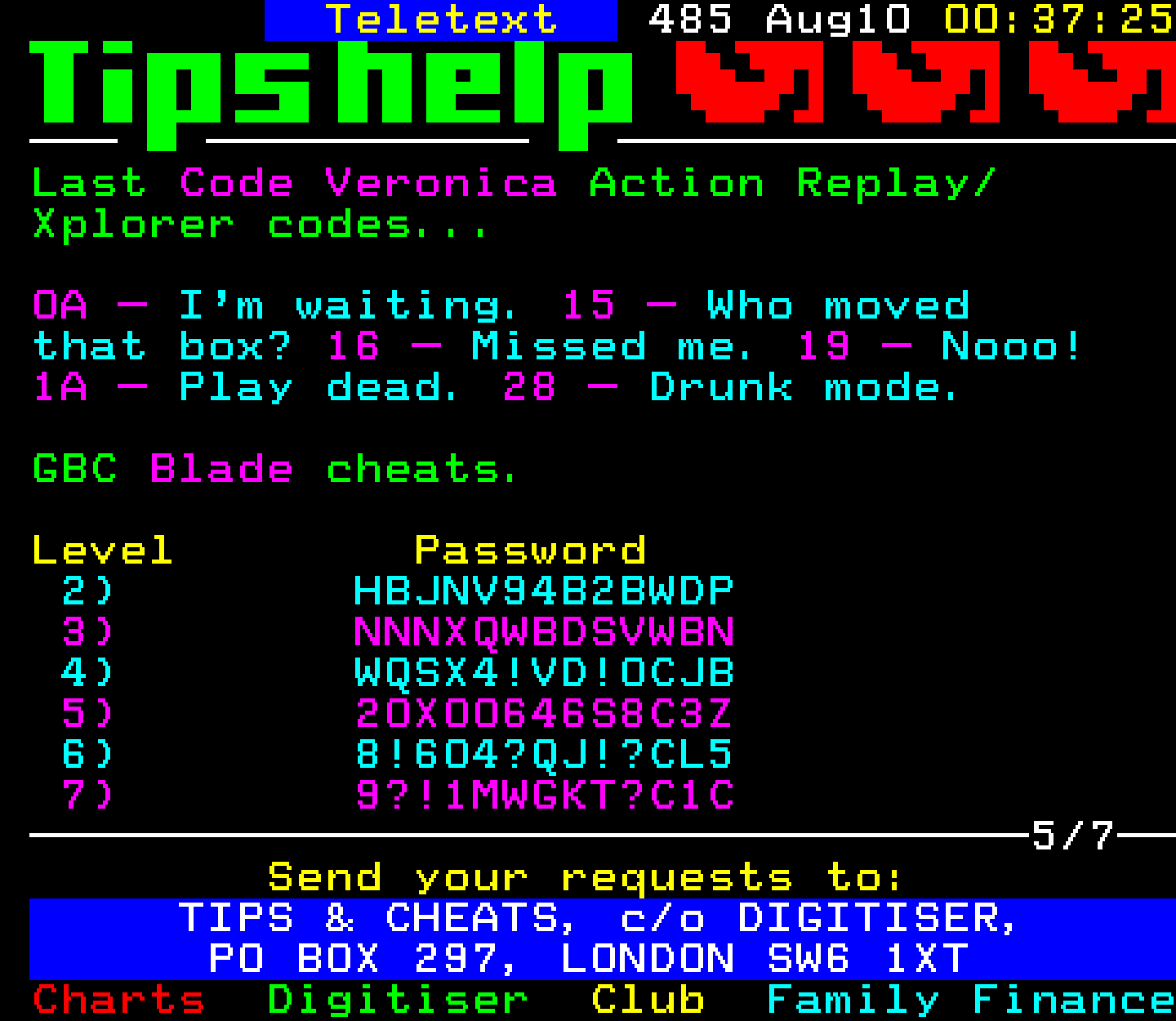 Digitiser, Teletext - 2001