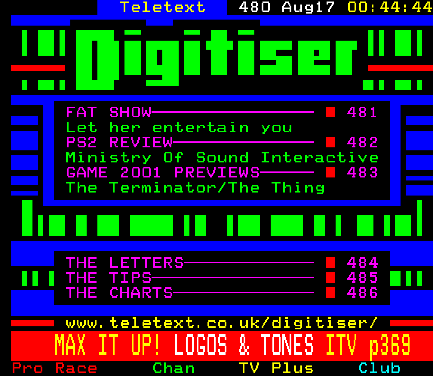 Digitiser, Teletext - 2001