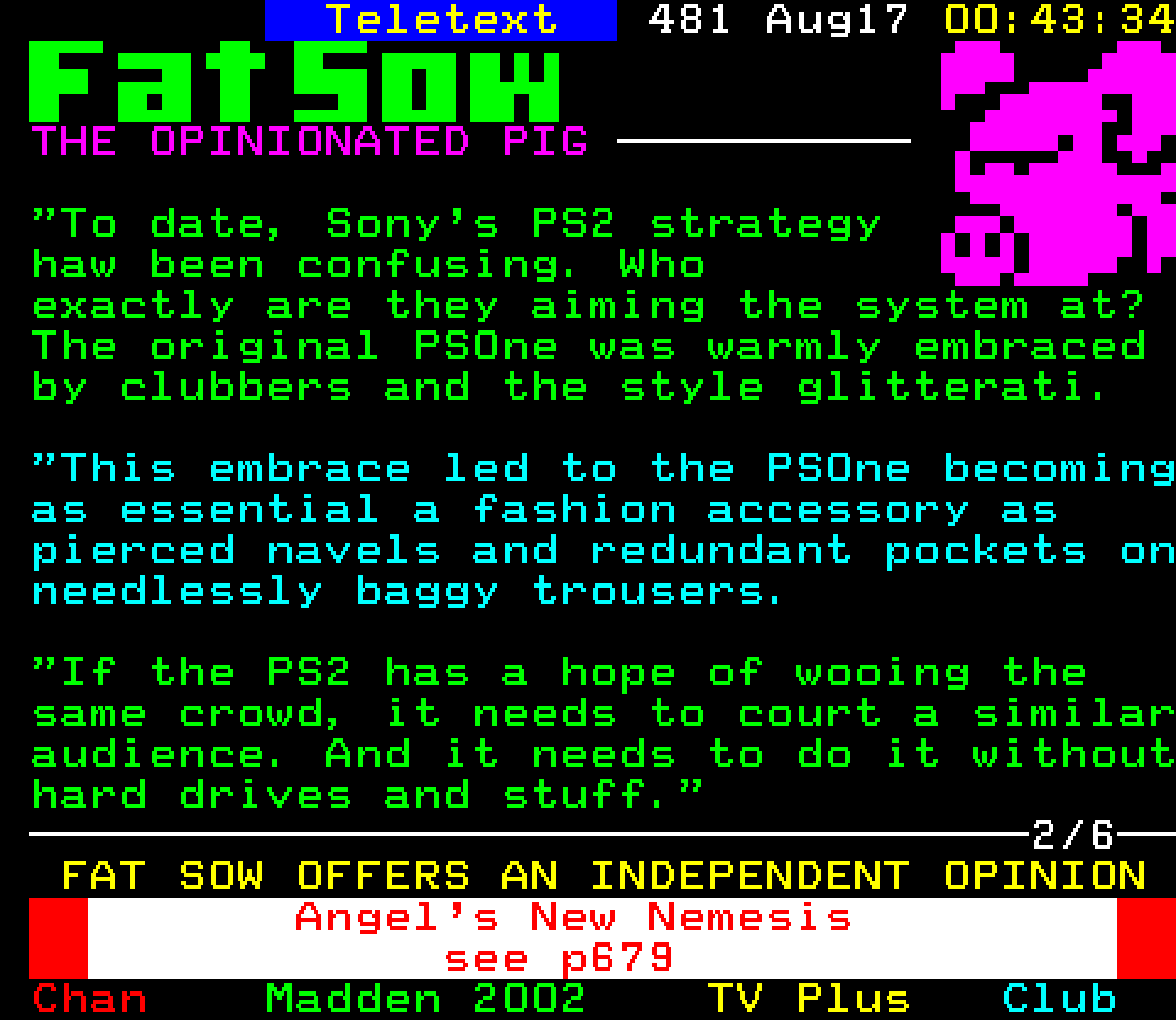 Digitiser, Teletext - 2001