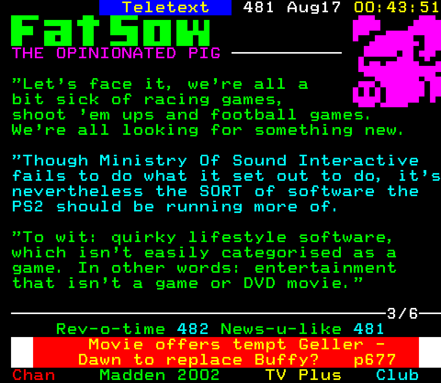 Digitiser, Teletext - 2001