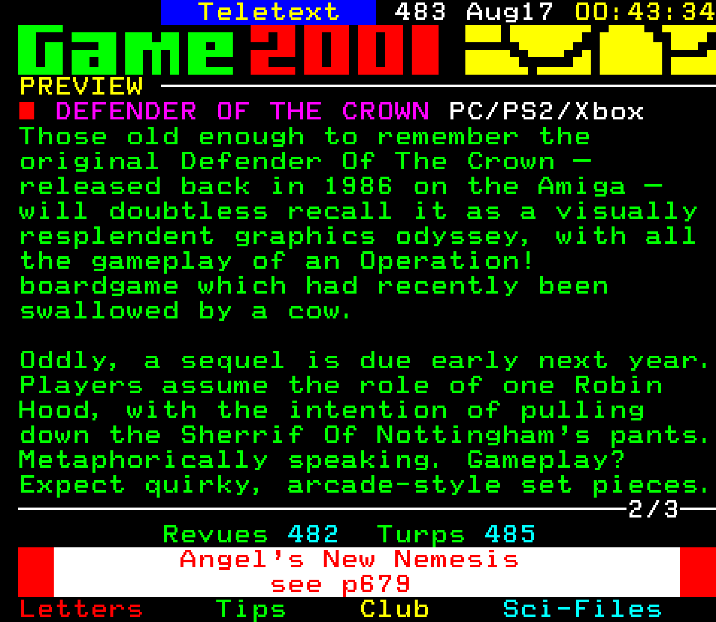 Digitiser, Teletext - 2001