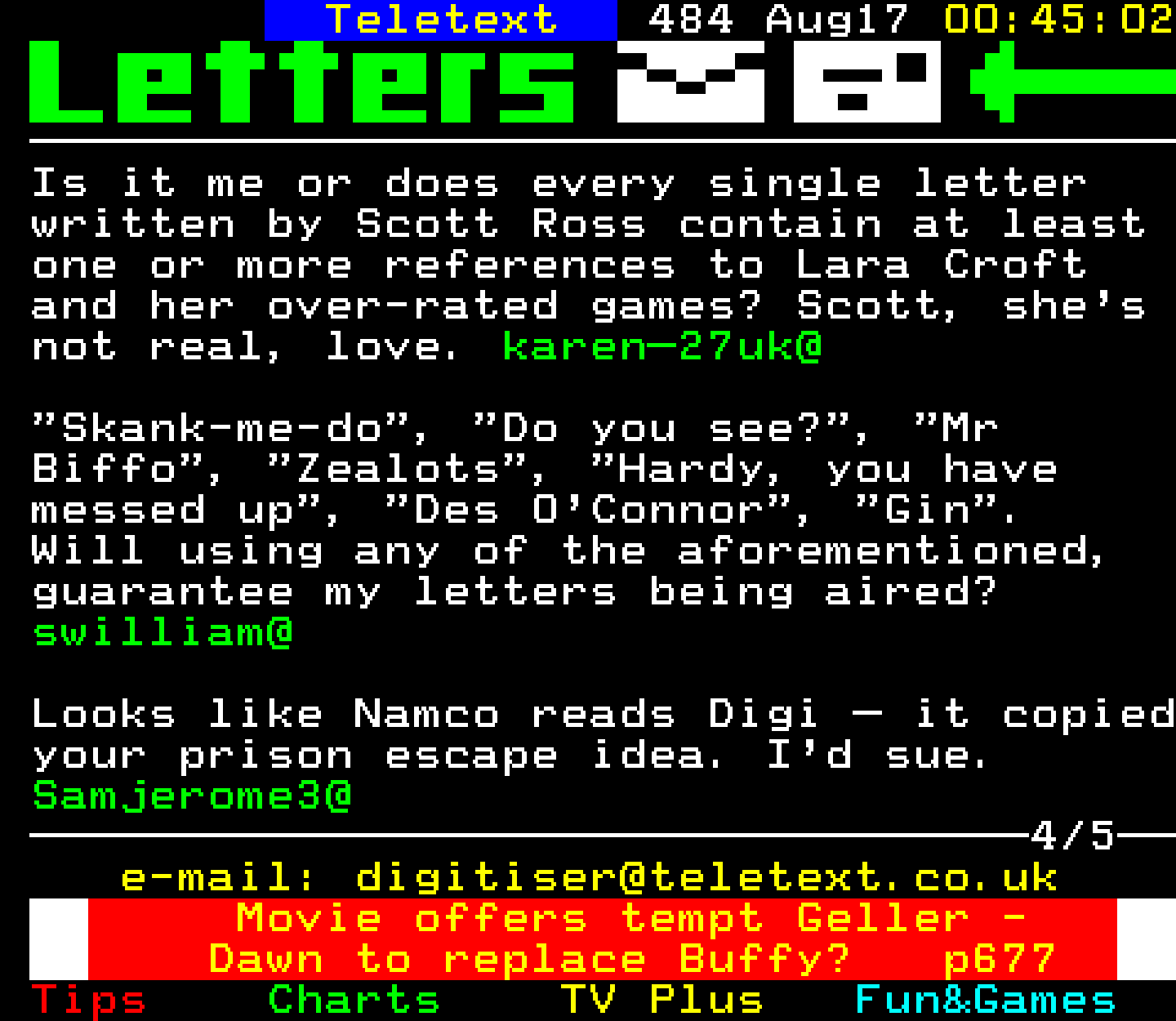Digitiser, Teletext - 2001
