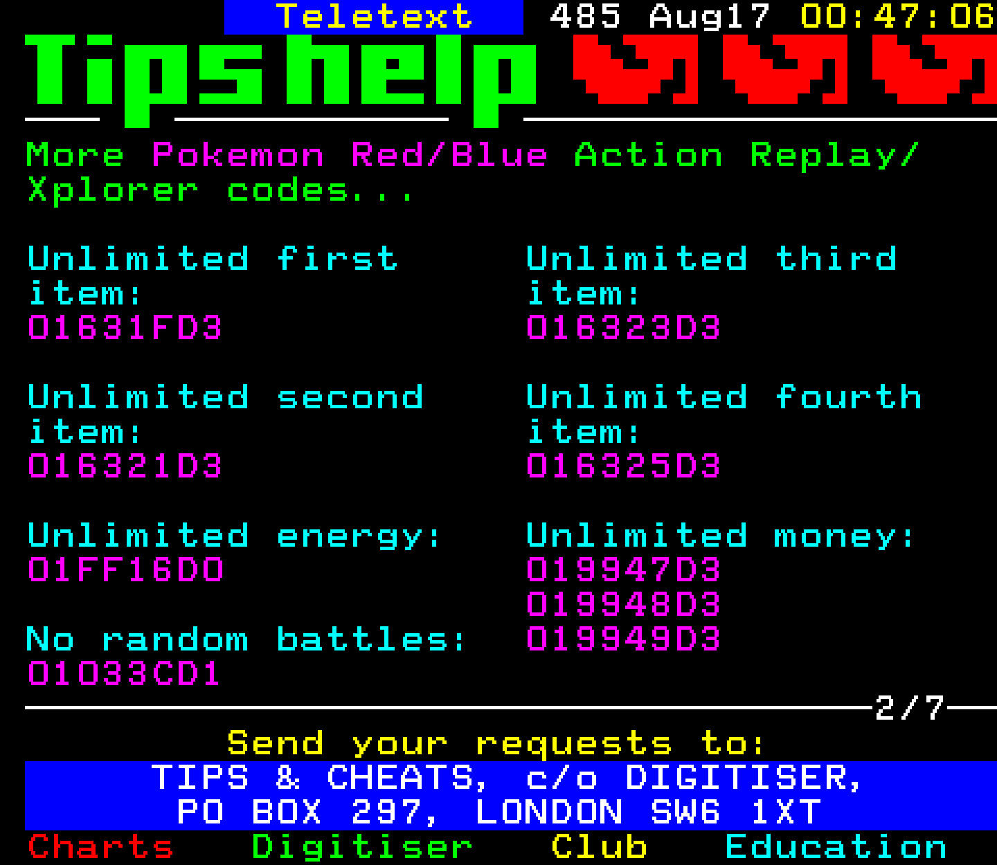 Digitiser, Teletext - 2001