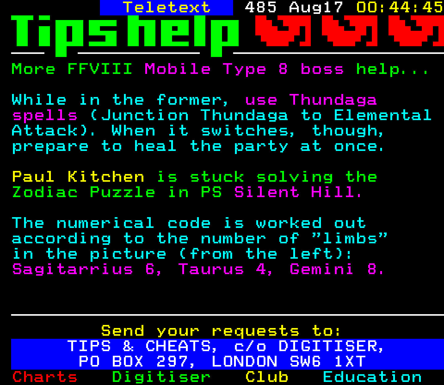 Digitiser, Teletext - 2001