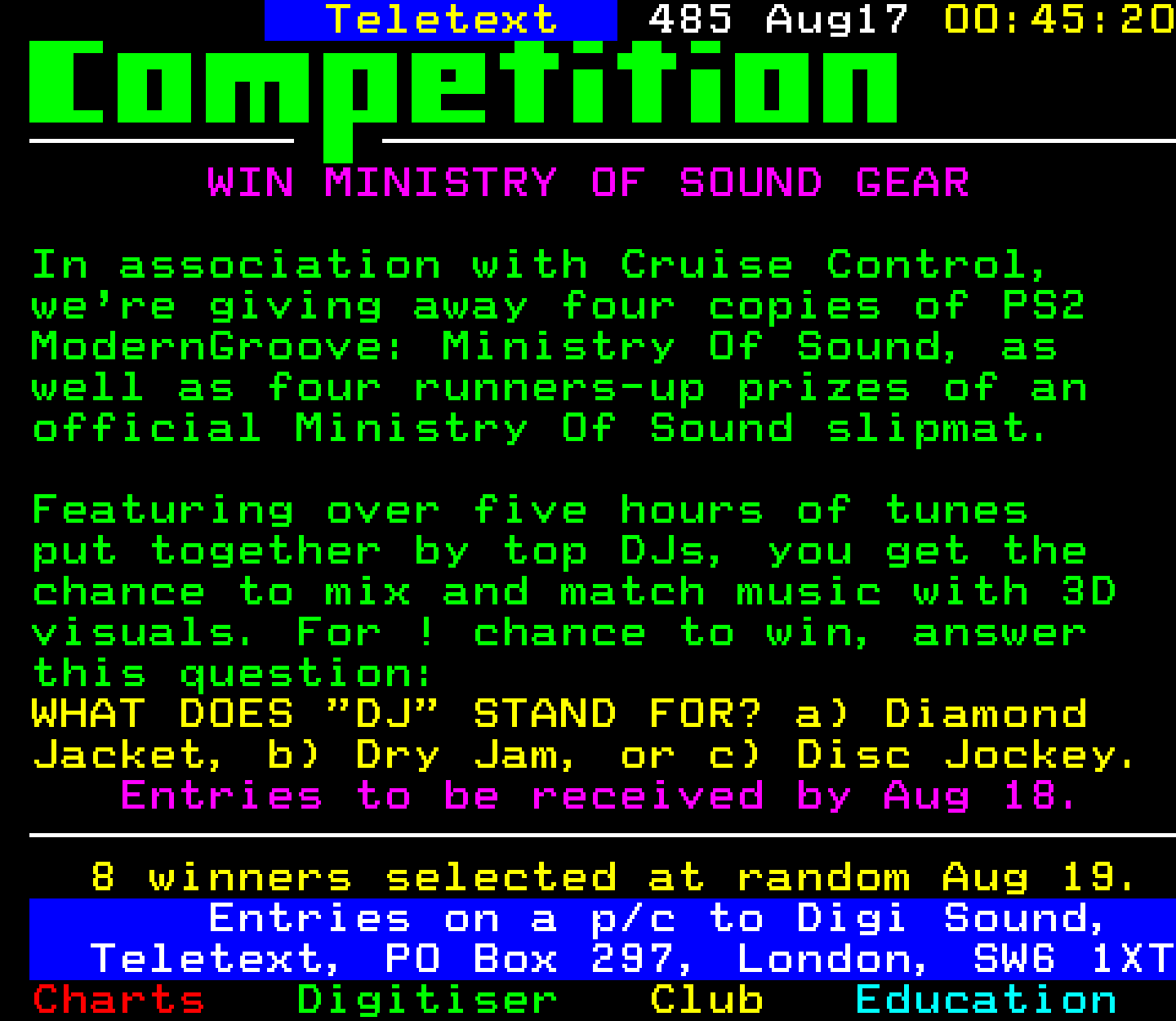 Digitiser, Teletext - 2001