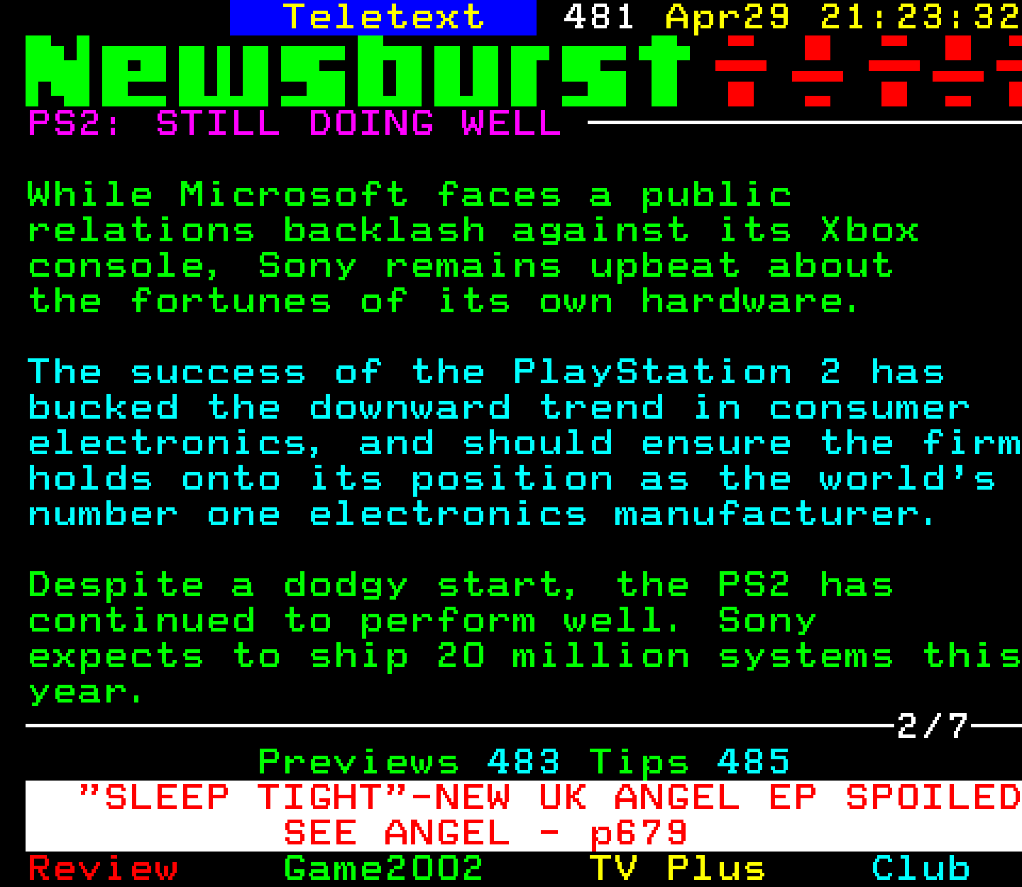 Digitiser, Teletext - 2002