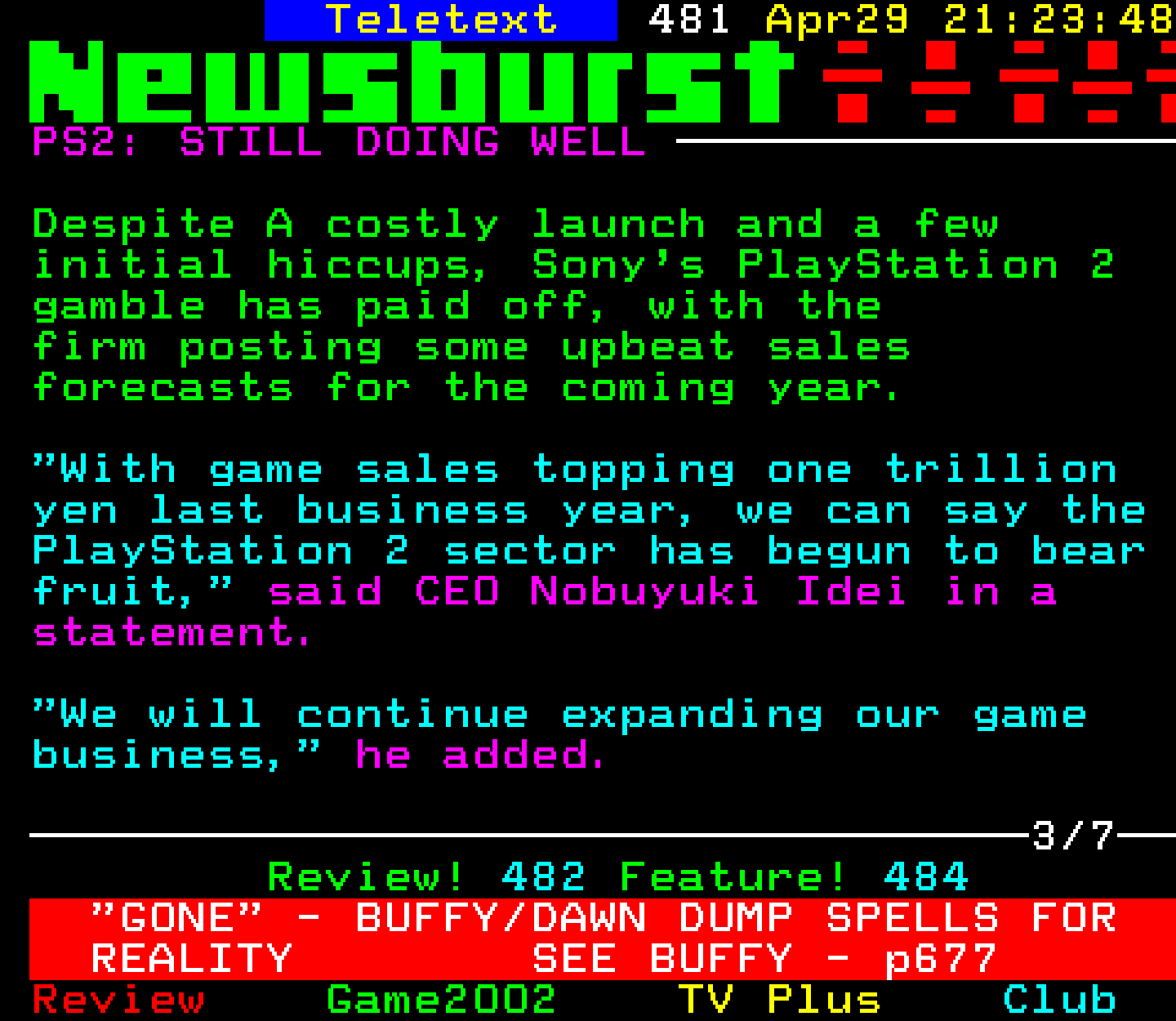 Digitiser, Teletext - 2002