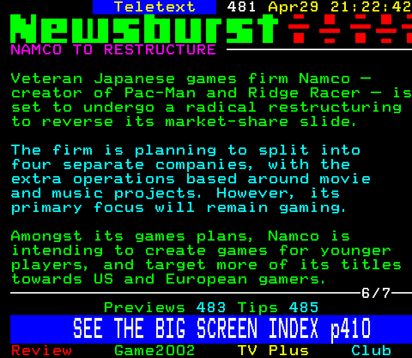 Digitiser, Teletext - 2002