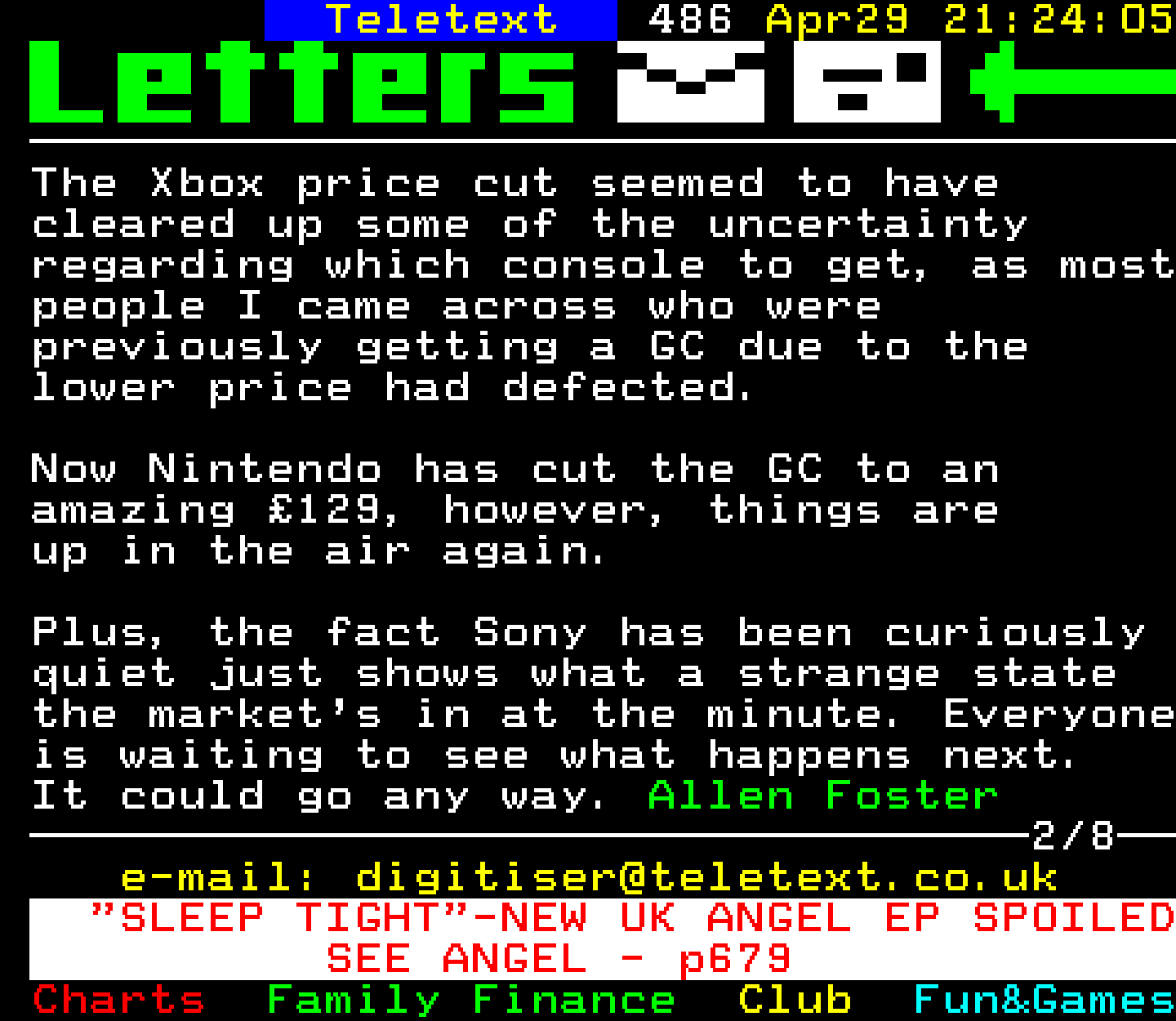 Digitiser, Teletext - 2002