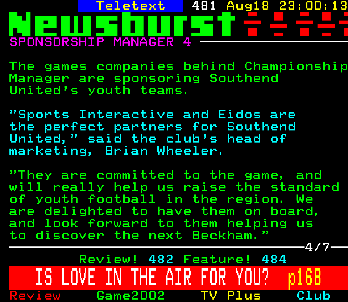 Digitiser, Teletext - 2002