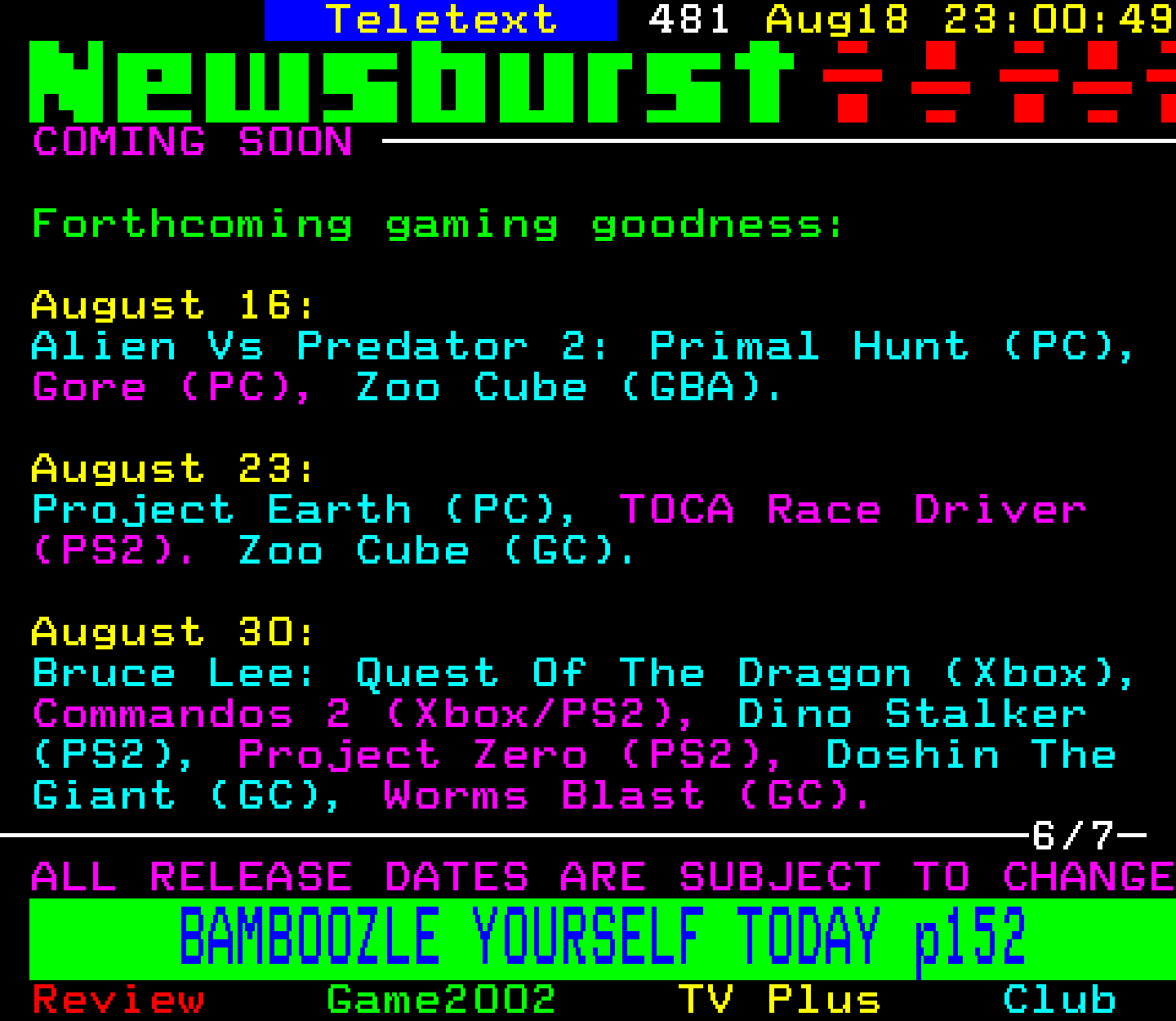 Digitiser, Teletext - 2002