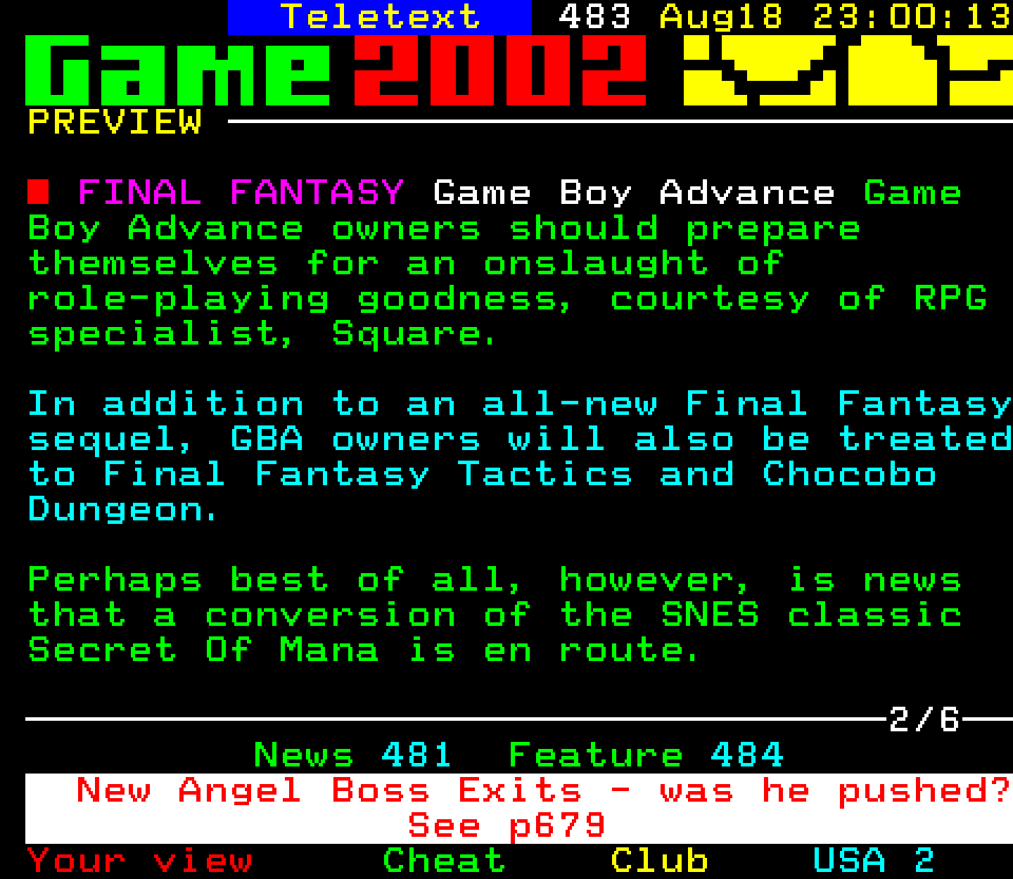 Digitiser, Teletext - 2002