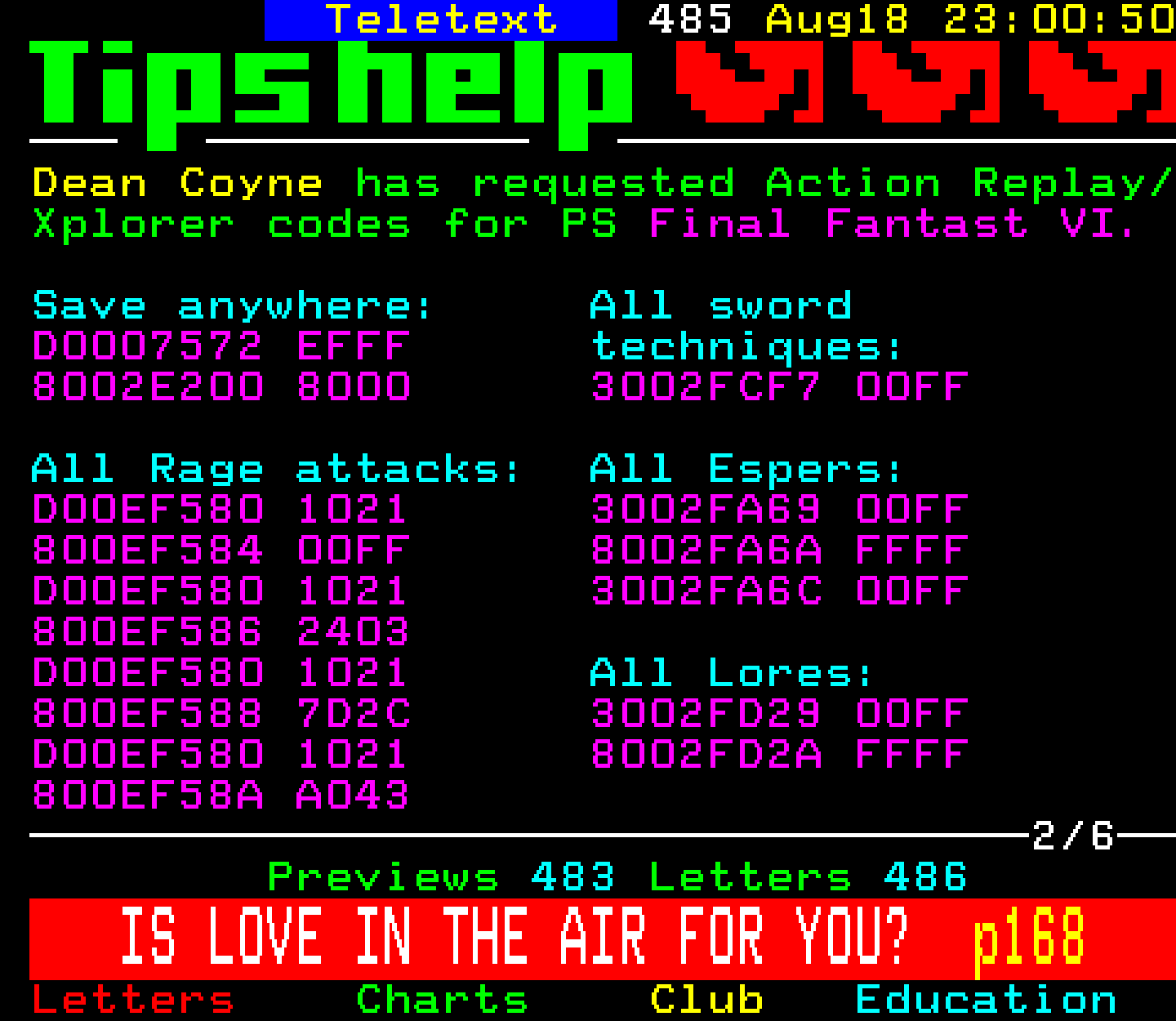 Digitiser, Teletext - 2002