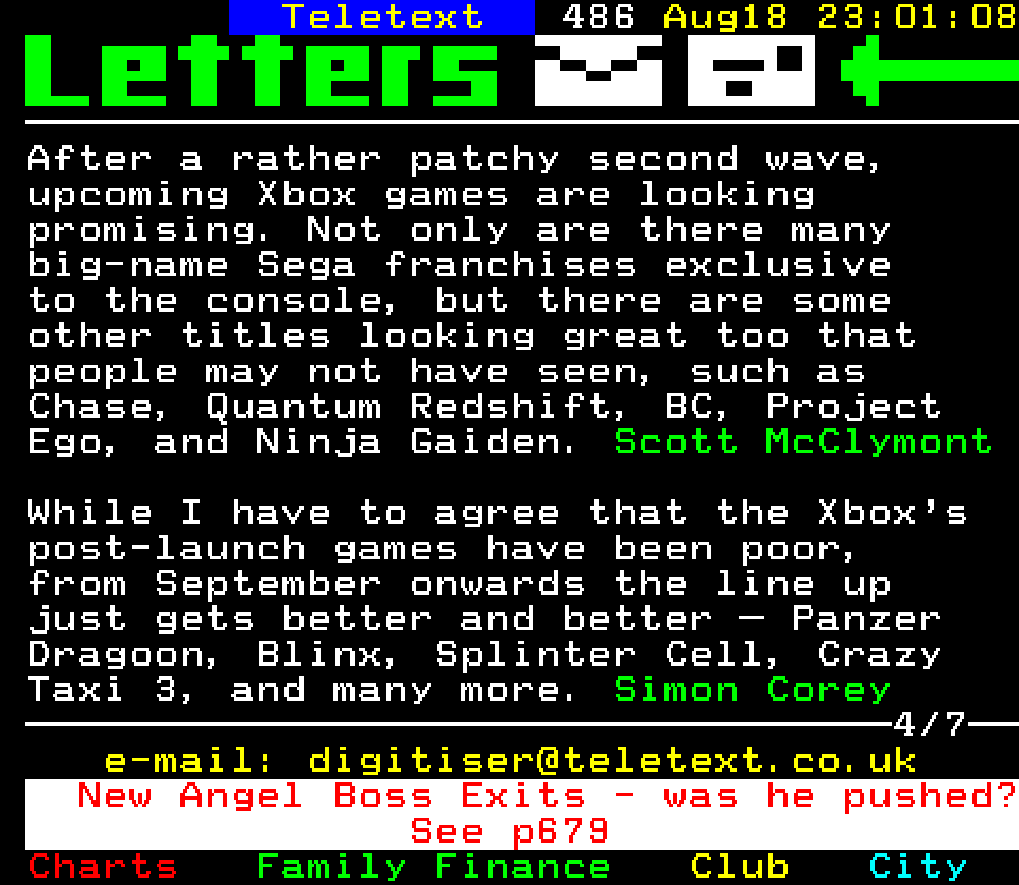 Digitiser, Teletext - 2002