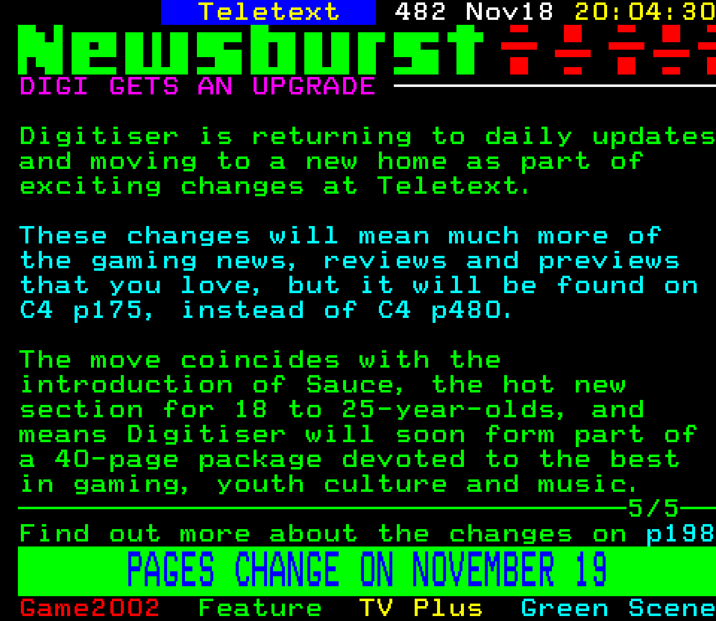 Digitiser, Teletext - 2002