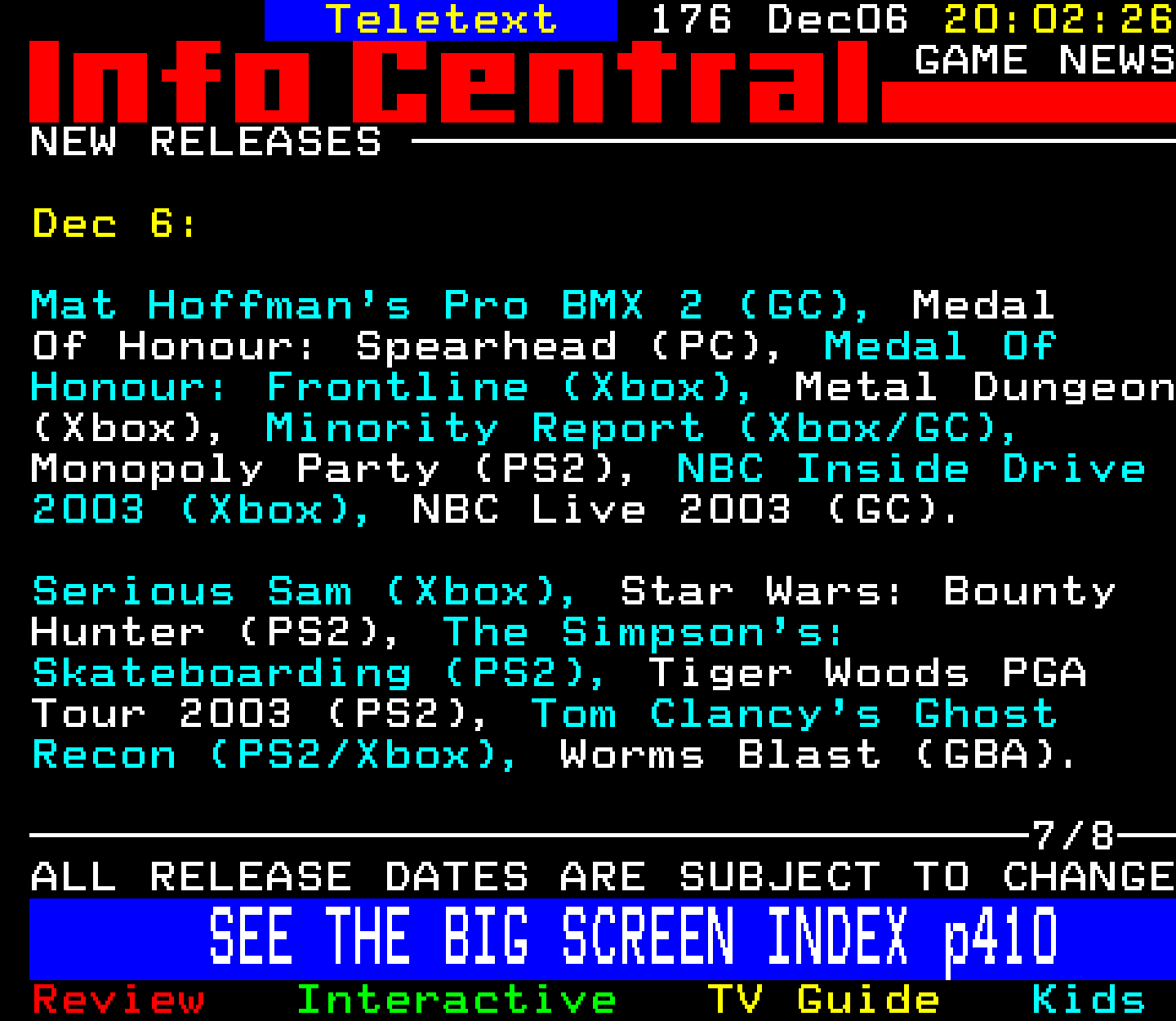 Digitiser, Teletext - 2002