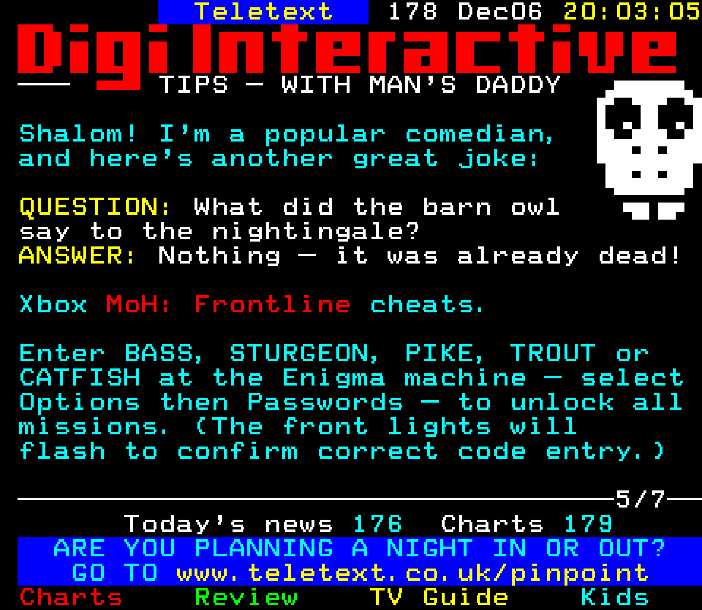 Digitiser, Teletext - 2002