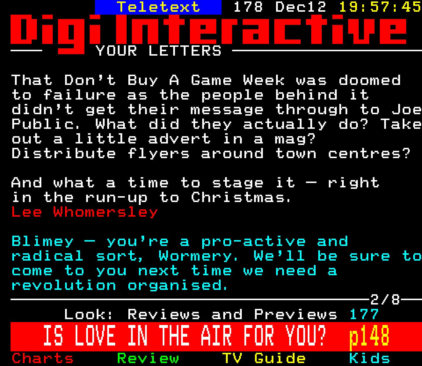 Digitiser, Teletext - 2002