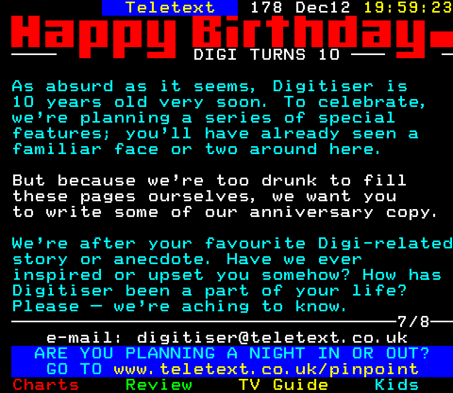 Digitiser, Teletext - 2002