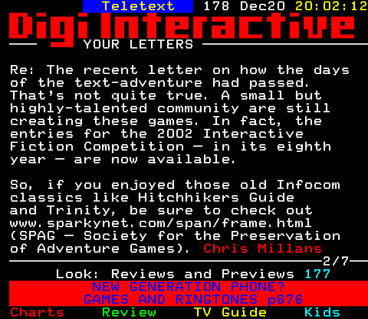 Digitiser, Teletext - 2002