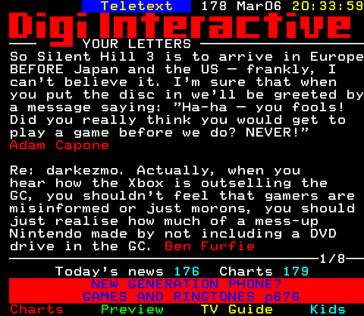 Digitiser, Teletext - 2003